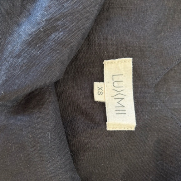 Luxmii Tie Knot Cami in Black Linen - New with Tags! - Picture 7 of 8